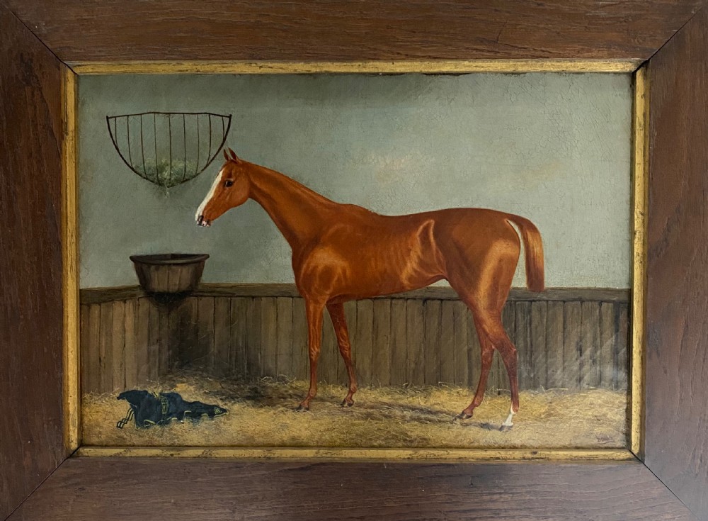 Thomas Blinks 19th Century Oil on Canvas Painting Horse