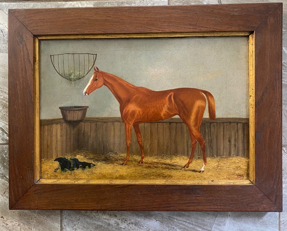 Thomas Blinks 19th Century Oil on Canvas Painting Horse View II