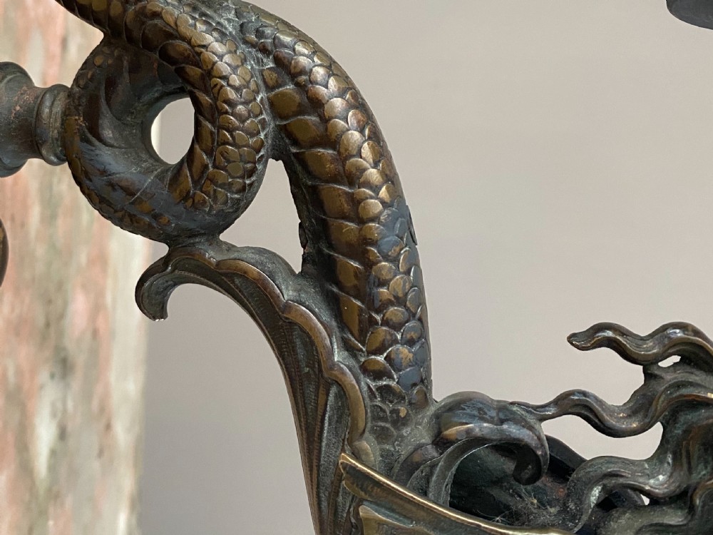 VICTORIAN Winged Horse Hippocampus Wall Light  View II