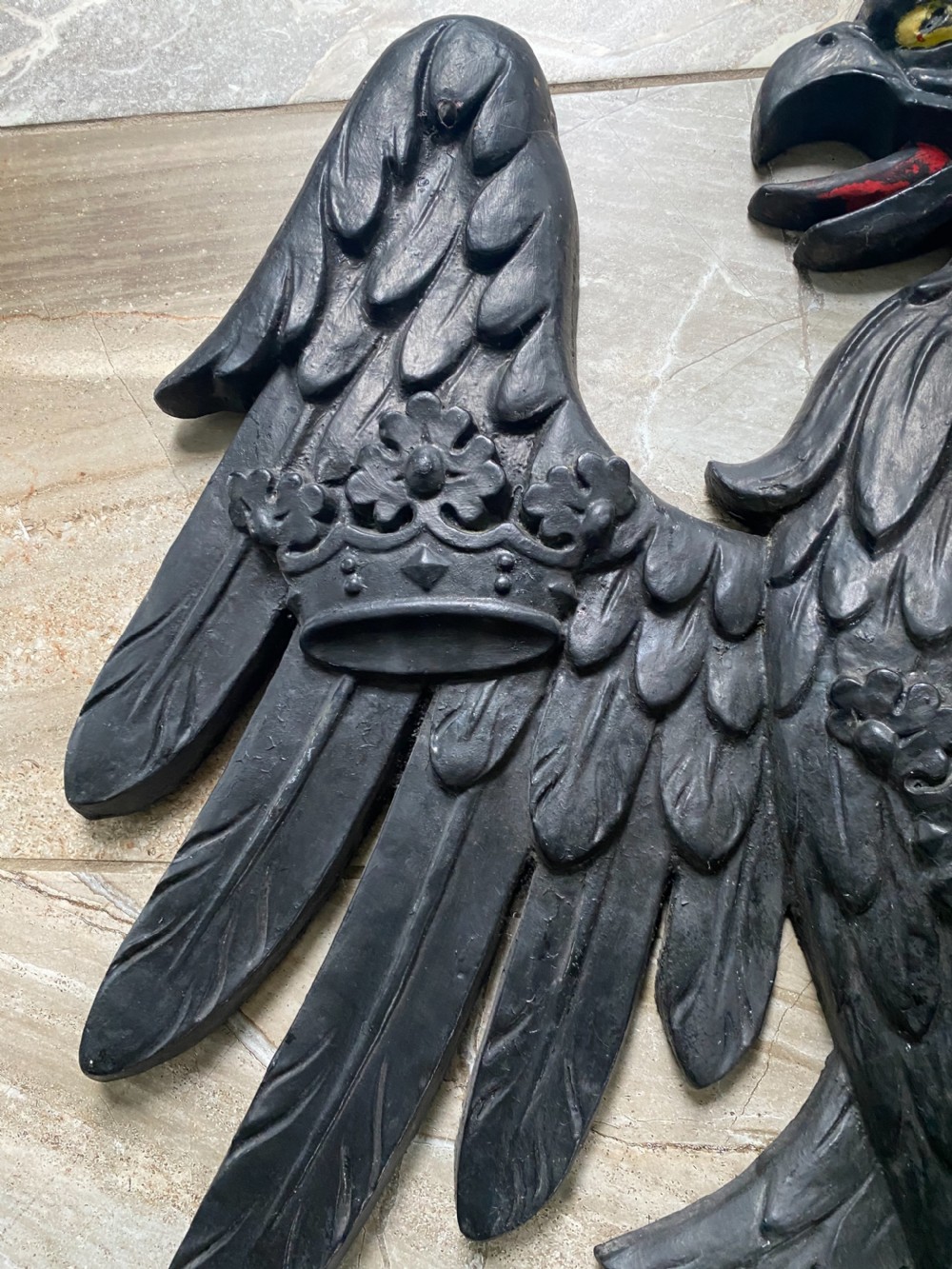 Large Architectural Cast Iron Barclays Bank Eagle Sign. View II
