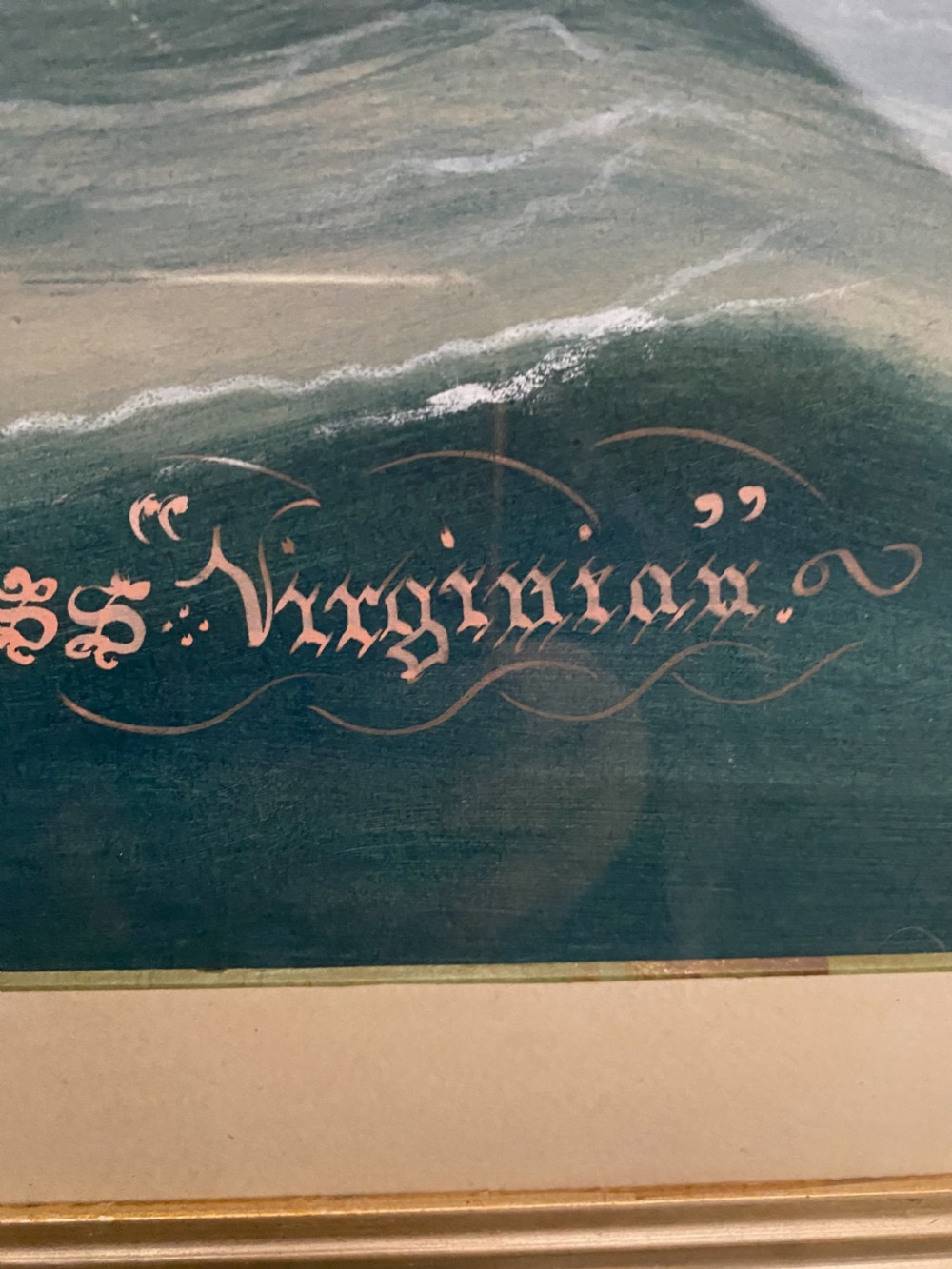 19th Century Watercolour SS Virginia Signed Charles Kensington Painting View III