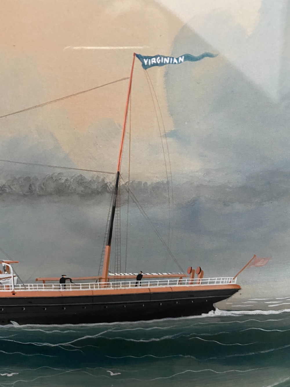 19th Century Watercolour SS Virginia Signed Charles Kensington Painting View V