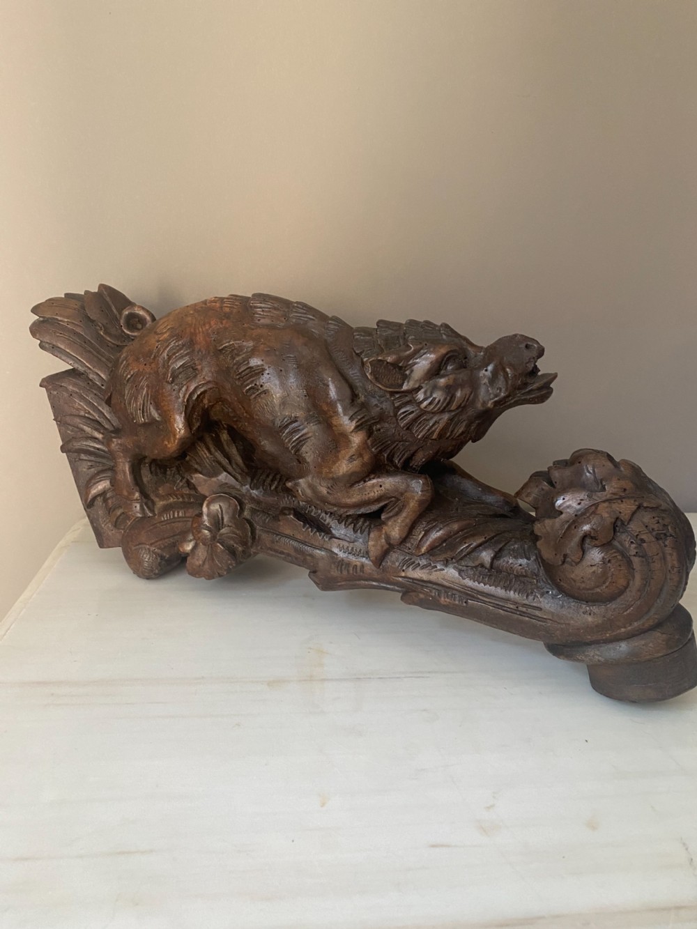19th Century Carved Black Forest Wild Boar