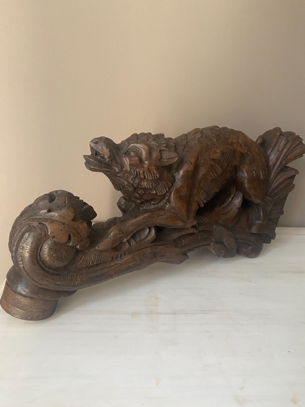 19th Century Carved Black Forest Wild Boar View II