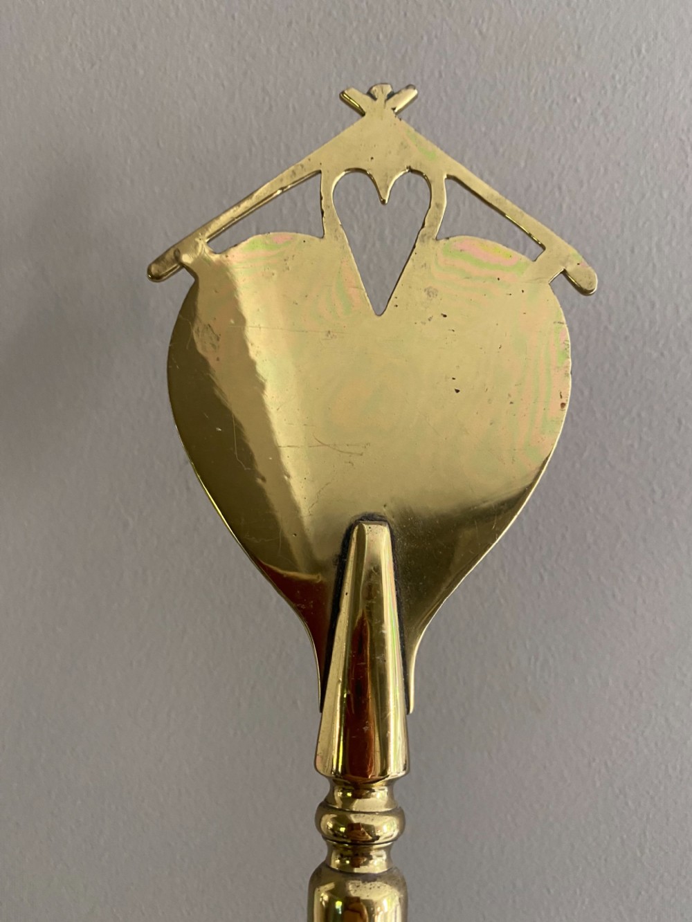 18th Century Ecclesiastical Gothic Brass Heart  View II