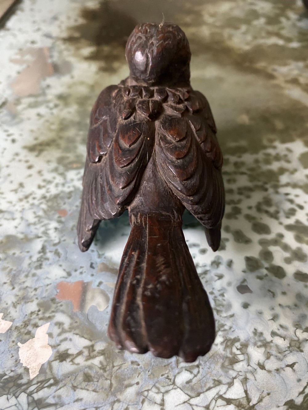 19th Century Carved Oak Sleeping Bird View IV