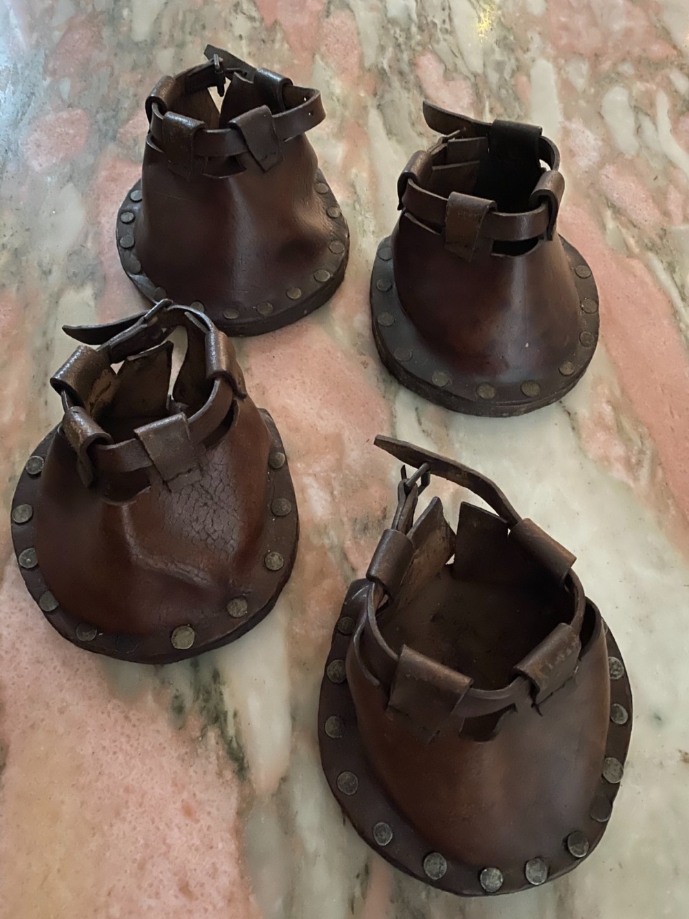 Victorian Rare Leather Horse Lawn Shoes