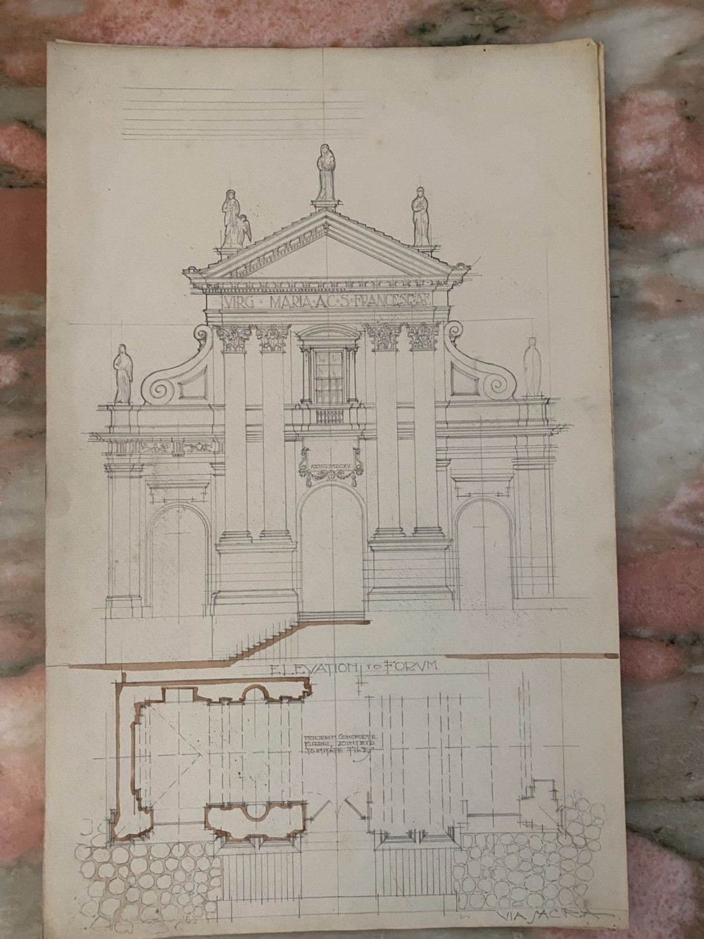 19th Century Architectural drawings Welsh Ernest Morgan
