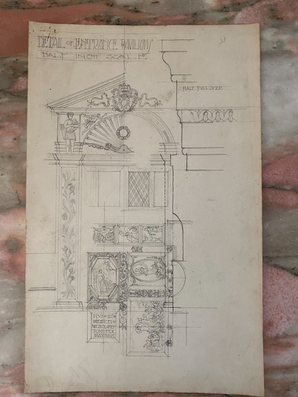 19th Century Architectural drawings Welsh Ernest Morgan View II
