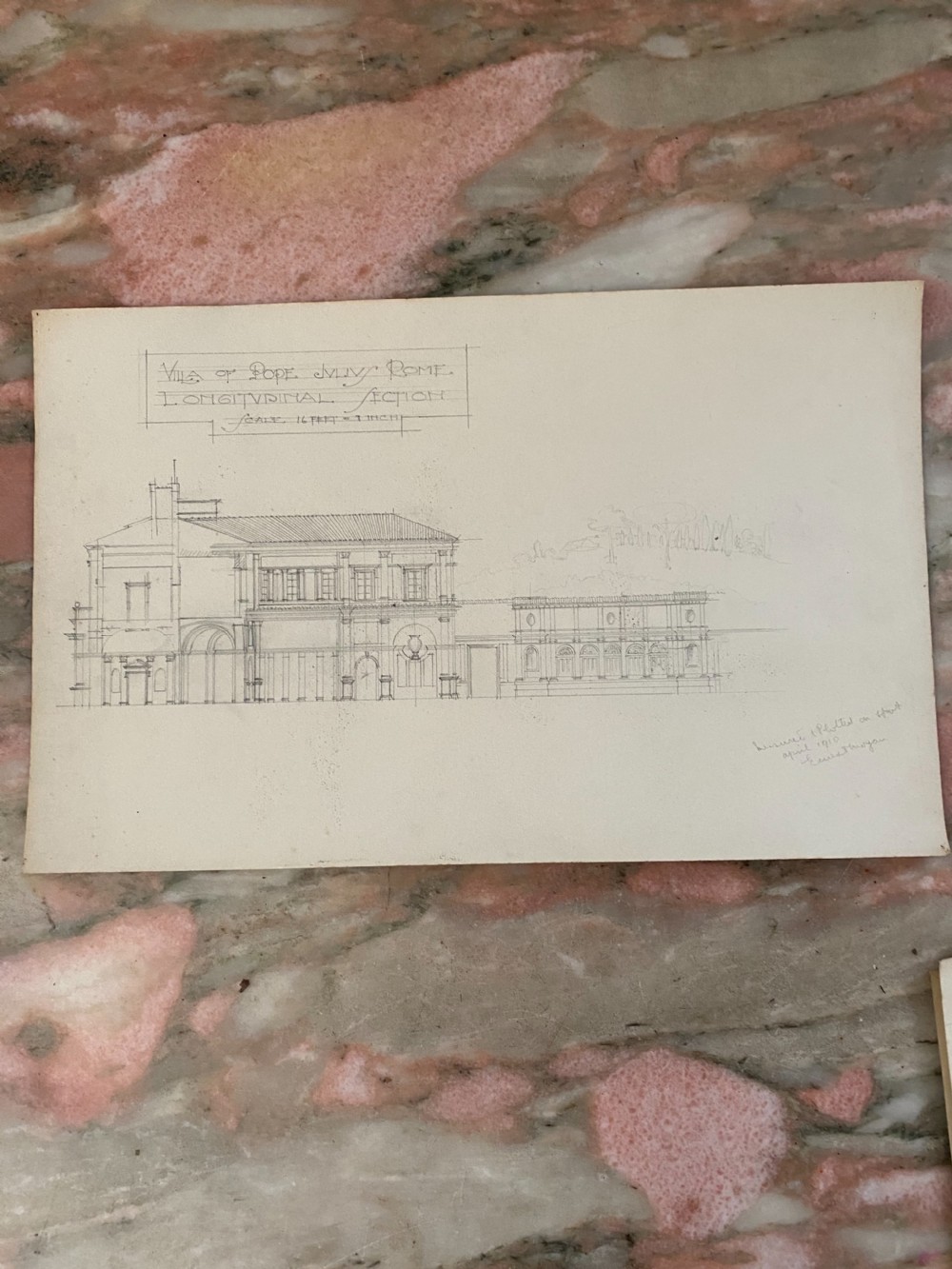19th Century Architectural drawings Welsh Ernest Morgan View IV