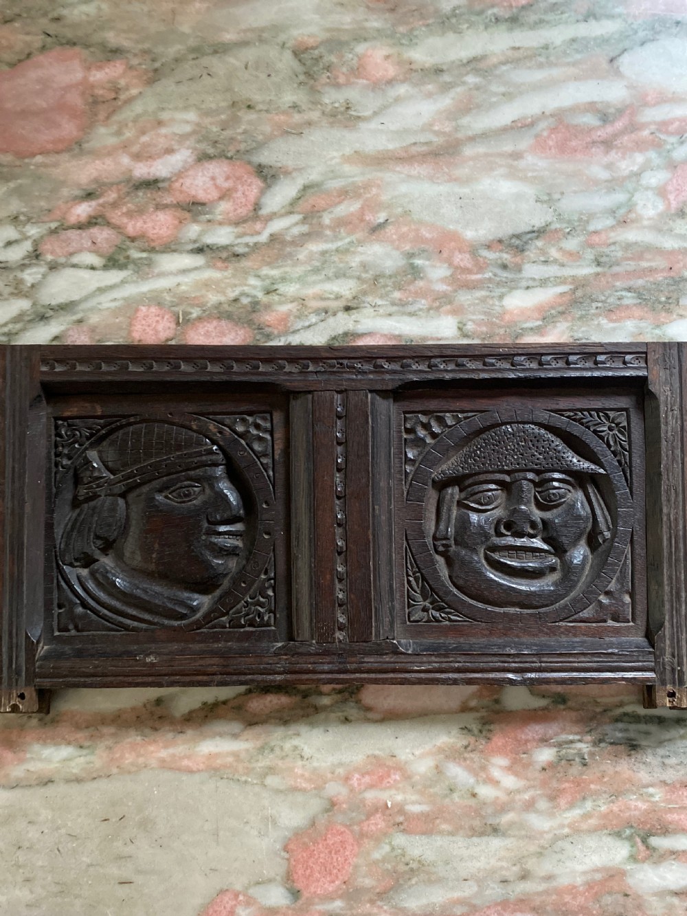 16th Century Carved Oak Naive Panel