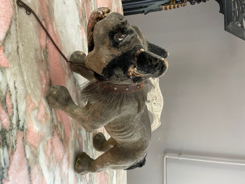 19th Century Papier Mache French Bulldog Growler View III