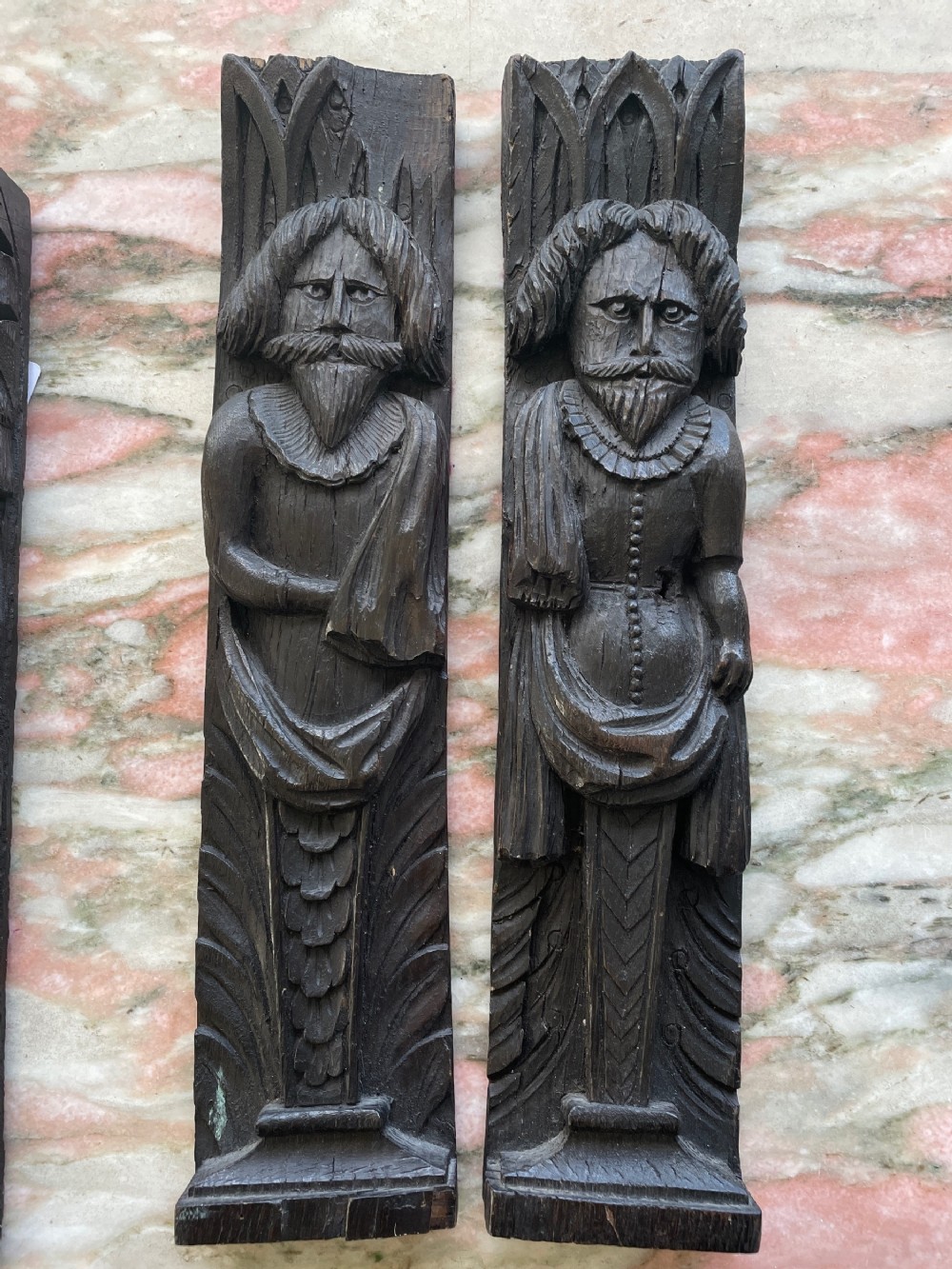 17th Century Caryatids Carved Oak