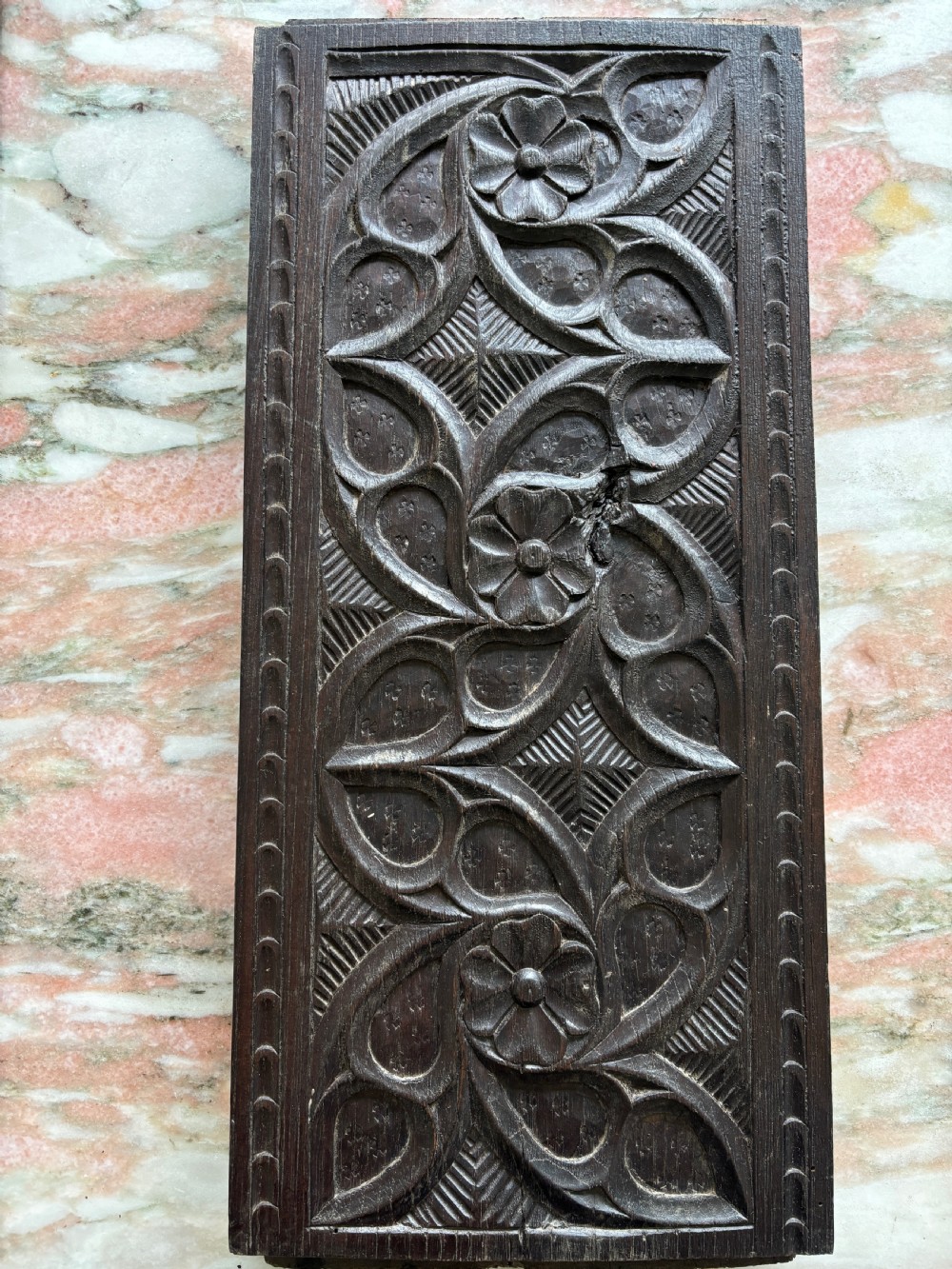 16th Century Carved Oak Gothic Tracery Panel