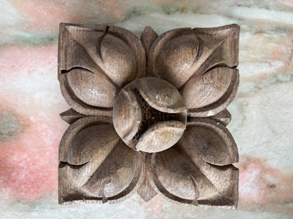 18th Century Carved Oak Tudor Rose Ceiling Gothic Boss No 2