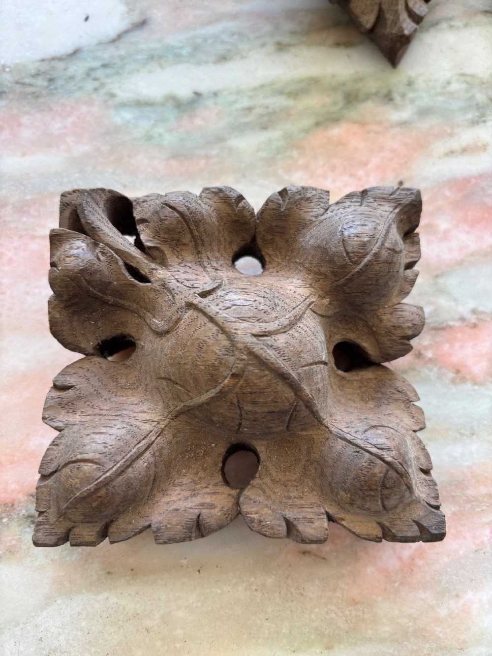 18th Century Carved Oak Gothic Ceiling Boss