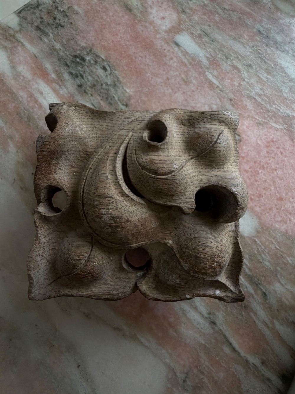 18th Century Pierced Carved Oak Ceiling Boss Gothic