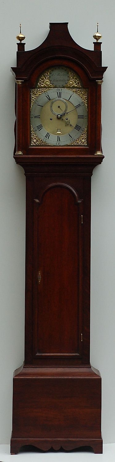 fig 1. William Mayhew of Woodbridge Oak Longcase Clock