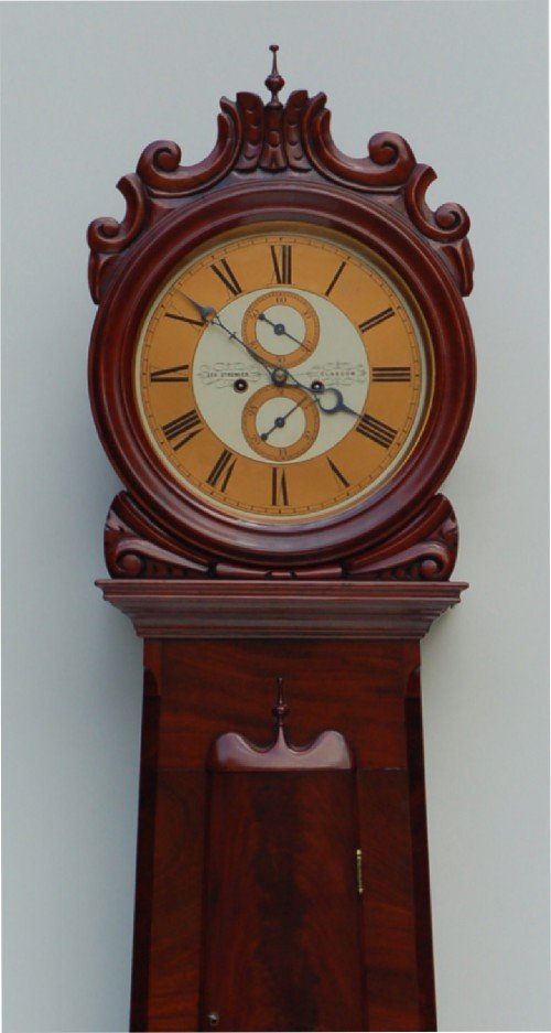 fig 2. Mahogany Scottish Longcase Clock