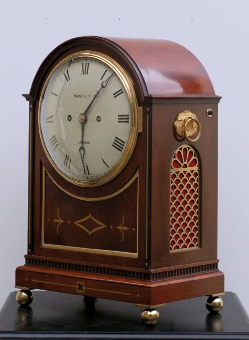 fig 1. Maple & Co London, Mahogany Bracket Clock