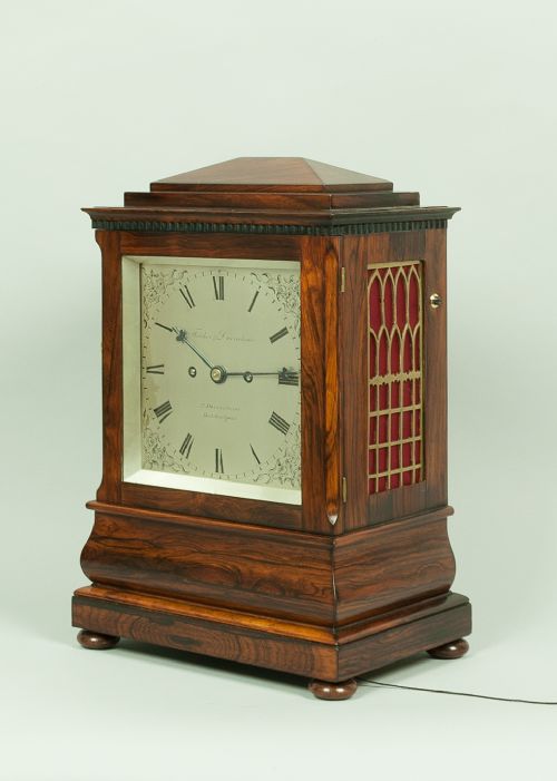 fig 2. A fine quality rosewood Bracket clock by Fletcher late Dwerrihouse, Berkeley Square, London, c.1845