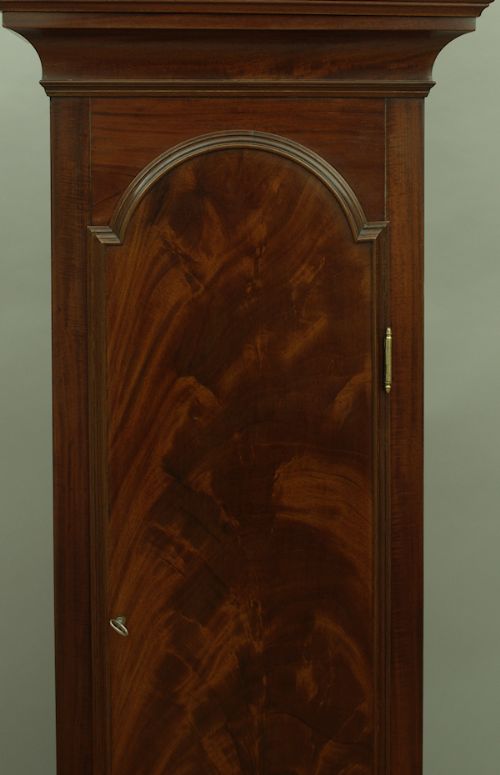 fig 5. A fine quality George III flame mahogany longcase clock