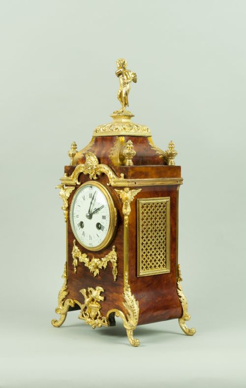 fig 1. Tortoiseshell mantel Clock c.1890