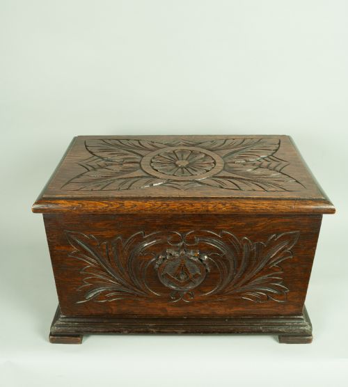 A Good Quality Small Oak Box