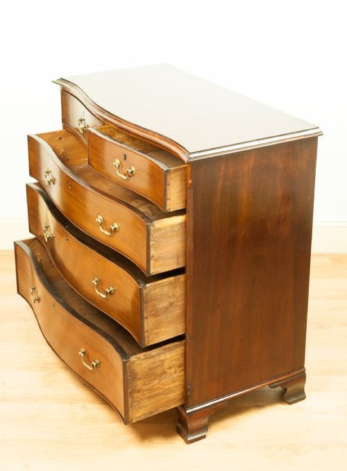 fig 4. Mahogany Serpentine Chest of Drawers