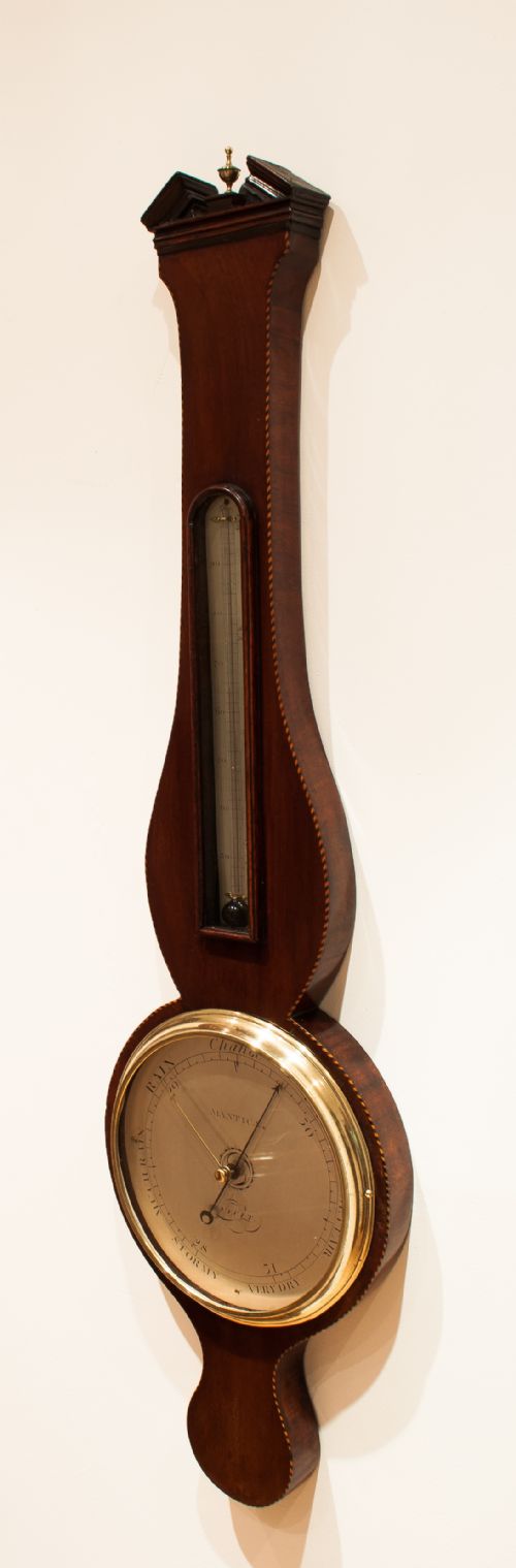 fig 1. Fine Georgian Wheel Barometer by Mantica of London