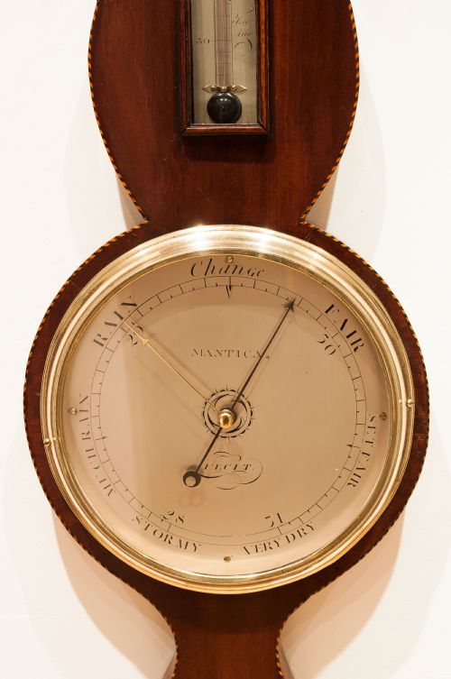 fig 3. Fine Georgian Wheel Barometer by Mantica of London