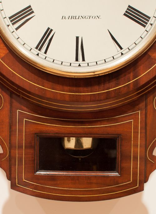 fig 4. J Harrison Darlington, Mahogany Fusee Drop Dial Wall Clock