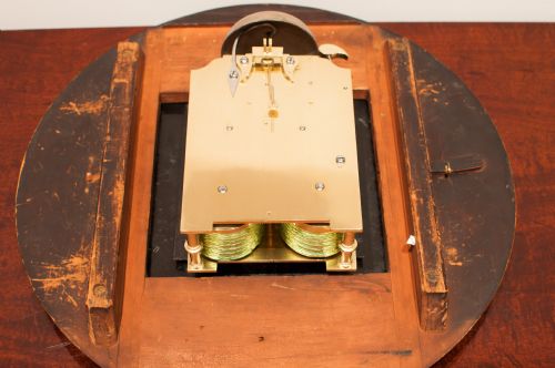 fig 5. J Harrison Darlington, Mahogany Fusee Drop Dial Wall Clock