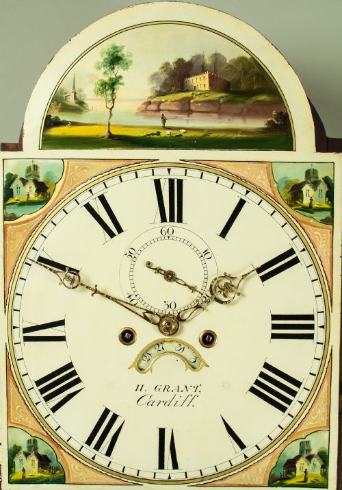 fig 2. Grant of Cardiff mahogany longcase clock, Circa 1840