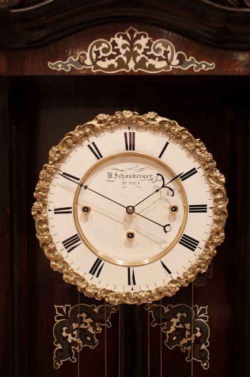 fig 2. Wenzel Schonberger 8 day Biedermeier Vienna Wall Regulator, Circa 1865