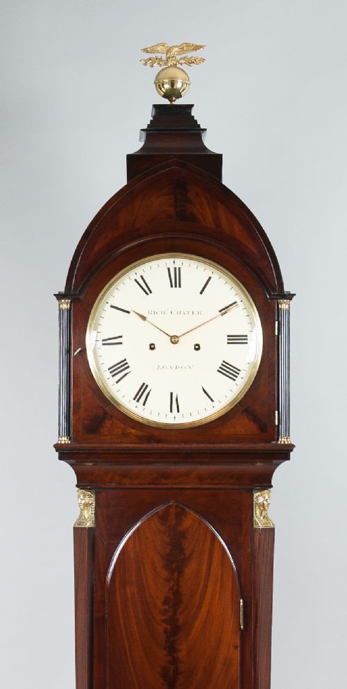 fig 1. Richard Chater, London c.1805 Mahogany Longcase/Grandfather Clock.