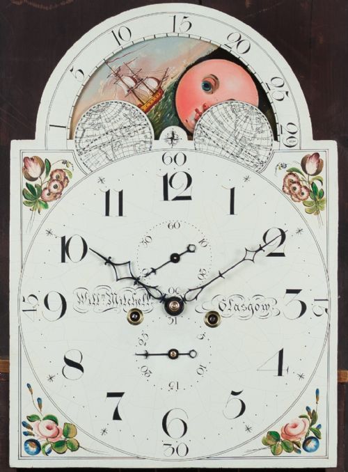 fig 2. Mahogany Longcase/Grandfather clock by William Mitchell of Glasagow c.1800