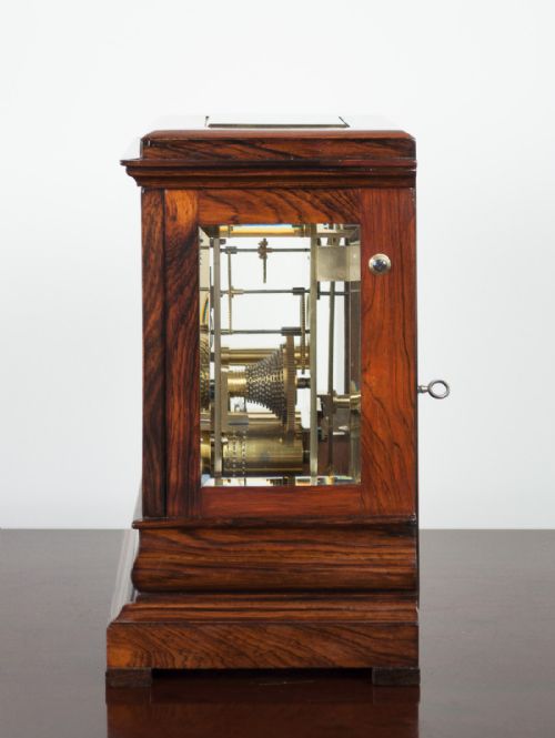 fig 2. Small Rosewood Mantel Clock by Walker & Jones of Sydney & London c.1840