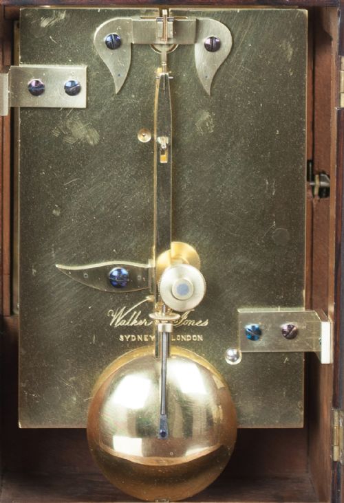 fig 4. Small Rosewood Mantel Clock by Walker & Jones of Sydney & London c.1840