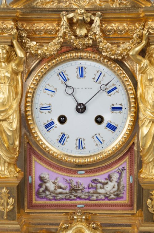 fig 3. Howell & James of Regent Street London Mantel Clock c.1870