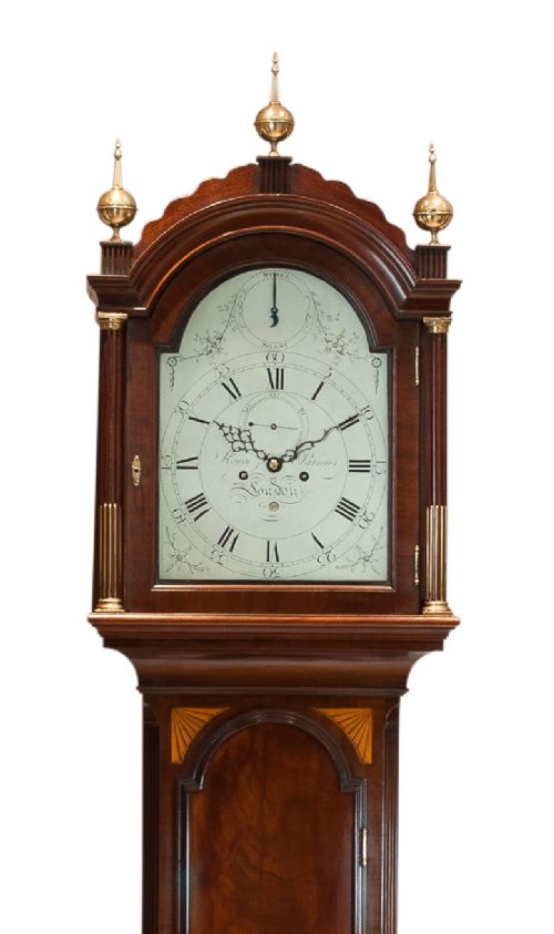 fig 1. A Fine Quality Flame Mahogany Longcase/Grandfather Clock By Henry Parsons Of London c.1780