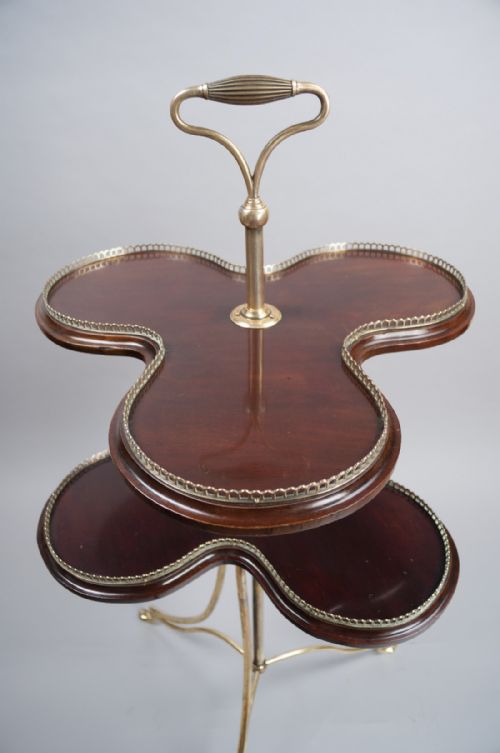 fig 2. Brass and Mahogany Cake Stand c.1890