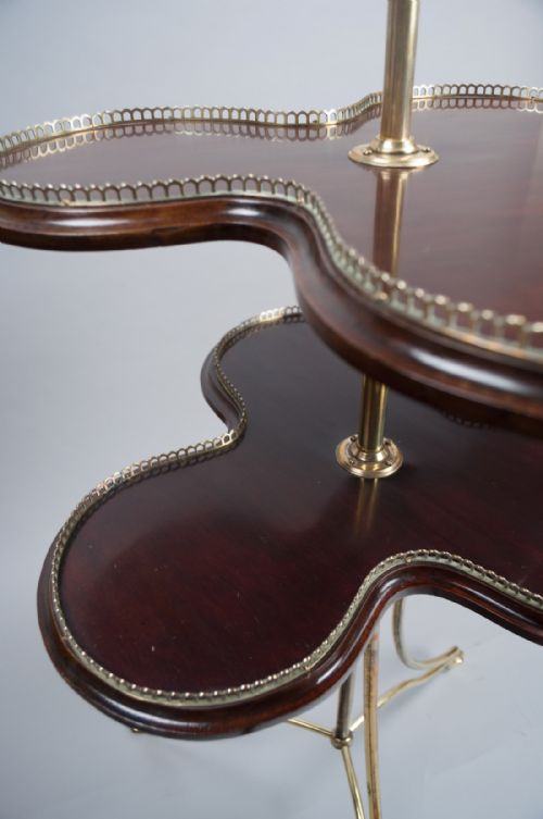 fig 3. Brass and Mahogany Cake Stand c.1890