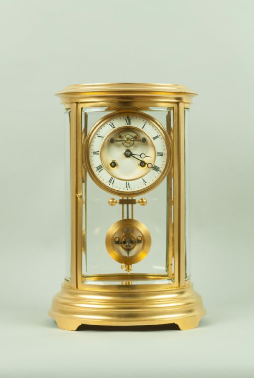Oval French Mantel Clock - Circa 1890