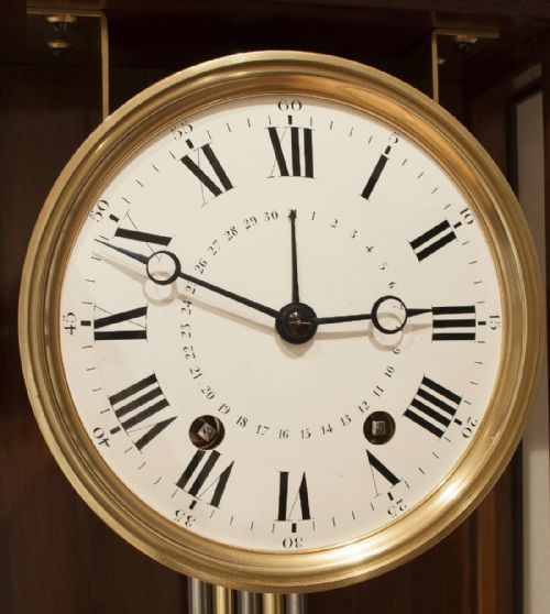 fig 3. French Walnut Wall Regulator Clock
