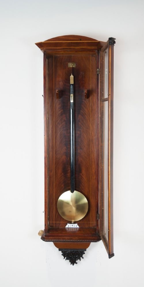 fig 2. A flame mahogany Biedermeier Viennese Wall Regulator, circa 1850