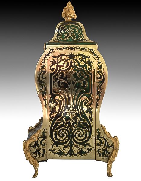fig 3. French Green Tortoisehell Boulle Clock c.1880