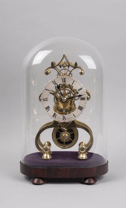 fig 2. A fine quality skeleton clock circa 1850