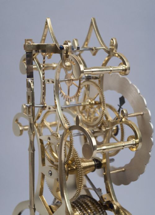 fig 3. A fine quality skeleton clock circa 1850