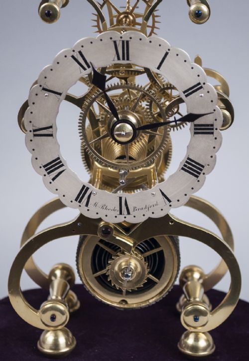fig 4. A fine quality skeleton clock circa 1850